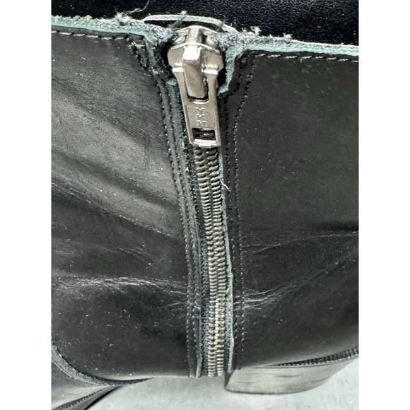 ASOS Black Ankle Bootie 10 Block Heel Boot Goblin Core Witchcore Whimsigoth - Picture 11 of 13